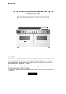 Product informatie BERTAZZONI fornuis inductie PRO125I2EBIT 